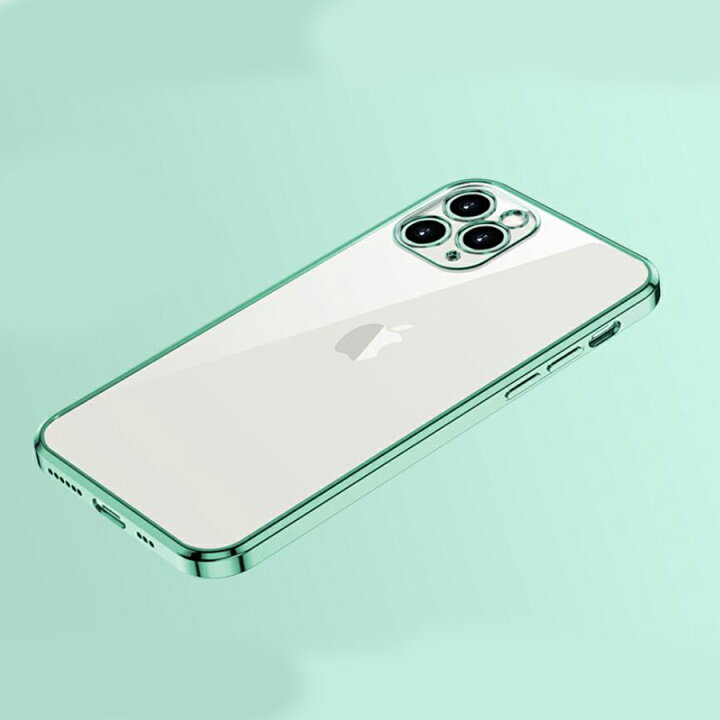 楽天市場 Iphone 12pro 背面ケース ケース カバー 保護 フチカラー 縁 ゴールドメッキ クリア 透明 カメラレンズカバー シンプル おしゃれ 可愛い カラーバリエーション ミント Sma Town
