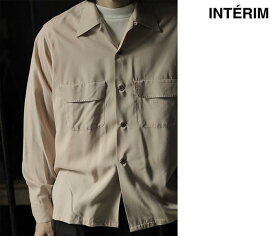 インテリム INTERIM ヴィスコース レーヨン 50s オープンカラー シャツ VISCOSE RAYON 50s OPEN COLLAR SHIRT (IT24S167)