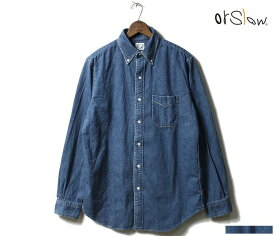 orSlow オアスロウ ボタンダウンシャツ デニム ユーズド 01-8012 BUTTON DOWN SHIRT DENIM USED (01-8012-95)