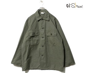 orSlow オアスロウ トゥルーパー ファティーグシャツ ユーティリティシャツ リップストップ TROOPER FATIGUE SHIRT RIPSTOP ARMY (01-8048-76)