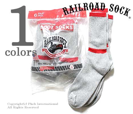レイルロードソックから赤いラインが入った6足パックソックス。 レイルロードソック RAILROAD SOCK ソックス 靴下 6P BOOT SOCKS クルー ブーツ MADE IN USA (6-PAIR BAG CREW BOOT SOCK-RED TOP AND STRIPE(6014))