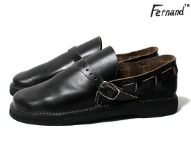 フェルナンドレザー FERNAND LEATHER オーロラシューズ 靴 サンダル スリッポン ブラック ミドルイングリッシュ シューズ BLACK MIDDLE ENGLISH MEN'S MADE IN USA (FERNAND-MIDDLE-EG-BK)