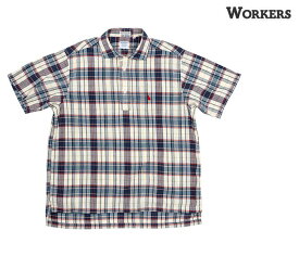 予約商品(お届け予定 5月頃以降) ワーカーズ WORKERS 半袖 シャツ ポロ マドラス Shirt Polo Madras (2405-SS-SPM)