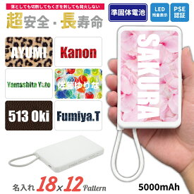 準固体電池モバイルバッテリー 文字入れ 新世代 5000mAh 次世代 充電器 半固体 iPhone17 iPhone17ProMax iPhone16e iPhoneAir iPhone15Plus xperia Galaxy AQUOS ARROWS HUAWEI Android 桜 レザー デニム ヒョウ柄 バラ 花火 かわいい プレゼント 名入れ カラー