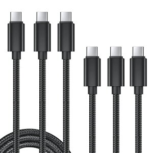 �y�y�V3�ʁz2m×3�{�Z�b�g Type-c�P�[�u�� C to C / USB-A to C ���C�g�j���O iPhone17 16 15 Pro/pro max �P�[�u�� iPhone�[�d iPhone 12/13/14 mini/Pro/MaxUSB�P�[�u�� �A�C�t�H�� iPhone 14 13 12 SE3 iPhone XR iPad �f�[�^�]��