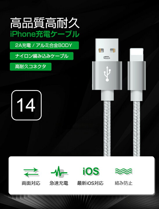 楽天市場】【新登場】自由に選べる3本セット！2m充電ケーブル USB-C 
