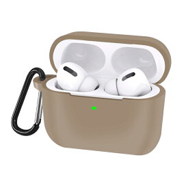 AirPods Pro (第2/1世代)用 ケース カバー AirPods 第3世代 ケース シリコン保護ケース エアーポッツプロ ケース アップルイヤホン保護ケース Apple Airpods Pro収納ケース カラビナ付き 可視LEDライト ワイヤレス充電対応 キズ防止 耐衝撃 軽量 防塵 紛失防止