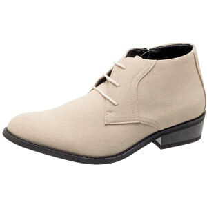 U.P renoma チャッカブーツ デザートブーツ メンズ 幅広 3E相当 サイドファスナー フェイクスエード ブラック ダークブラウン ネイビー ベージュ 全4色 25cm 25.5cm 26cm 26.5cm 27cm 28cm 9027