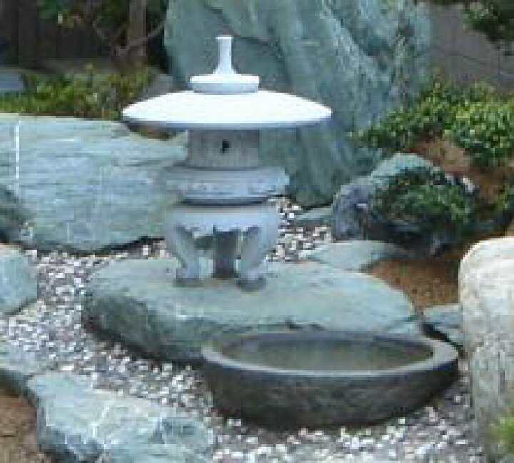 楽天市場】【送料無料】【代引不可】雪見灯篭（1.5尺・丸型）【御影石  