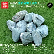 【送料無料】阿波の青石土留め石【通常10石セット】お庭のアクセントや土留めに♪玉砂利とのしきりに・・…
