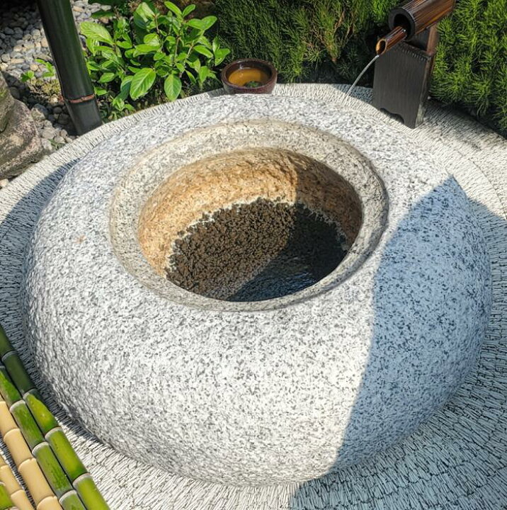 楽天市場】【重量物商品】【営業所止め】水鉢(御影石)1．5尺日本庭園 