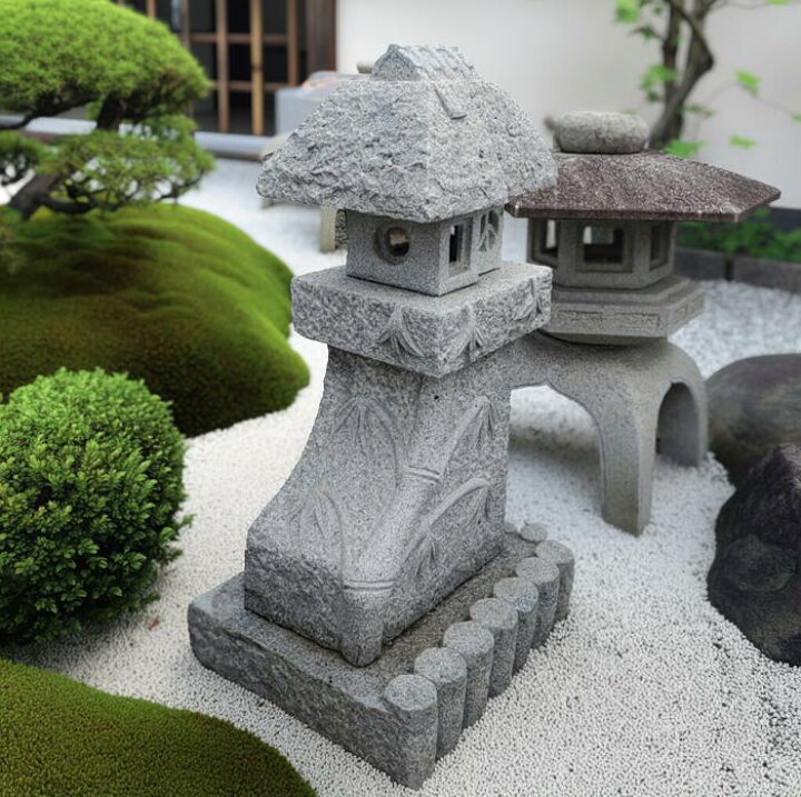 楽天市場】【重量物商品】【営業所止め】草屋灯篭［御影石］【BIG 