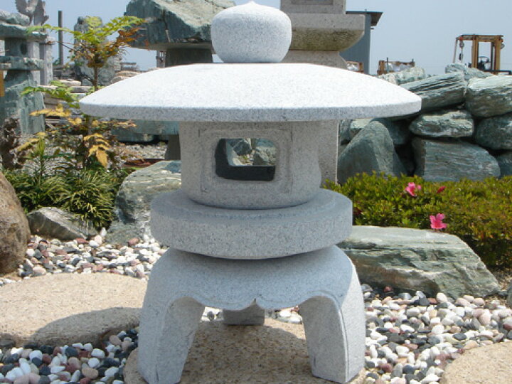 楽天市場】【送料無料】【代引不可】古代雪見灯篭（2尺・丸型 