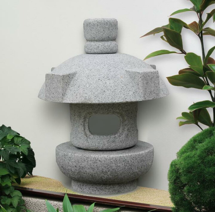 天然自然石・坪庭灯篭・屋上テラス灯篭・岬灯台灯篭】庭石オブジェ箱庭造園