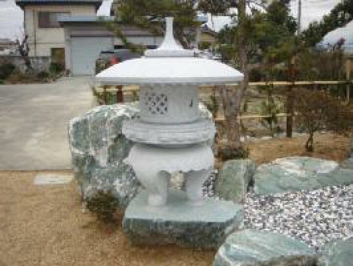 楽天市場】【送料無料】【代引不可】雪見灯篭（2尺・丸型）[御影石 