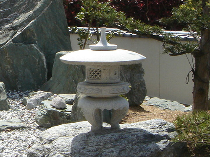 楽天市場】【送料無料】【代引不可】雪見灯篭（2尺・丸型  