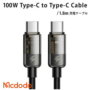  Mcdodo Auto Power Off 100W Type-C to Type-C Transparent Data Cable 1.8m [dP[u USB-C ^CvC }[d TCN[d [BLMDCA35-18-BK] iC҂ f[^]  X}z ^ubg lC 