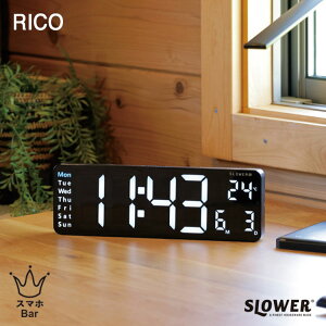 SLOWER XE[ LED CLOCK RICO R [SLW367] fW^v j  x u|p ACd Px A[ 12/24؂ւ T}[^C JEg_E XgbvEHb` USB P[u 