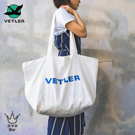 VETLER ベトラー ヘリンボーン ヒュージ バッグ 軽量 折り畳み コンパクト トートバッグ ビッグサイズ 丈夫 薄手 コットン生地 大容量 ショルダー 肩掛け ポケット 綿 旅行 キャンプ プール レジャー シンプル おしゃれ 雑貨 デザインワークス ギフト プレゼント