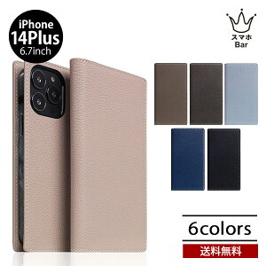 SLG Design Full Grain Leather Case iPhone 14Plus 6.7 �蒠�^ �X�}�z�P�[�X �t���O���C�����U�[ ���v �A�C�z�� �A�C�t�H�� �V�� �V�{ �|�P�b�g �J�[�h���� �l�C TPU �X�^�C���b�V�� �V���v�� �v���[���g �M