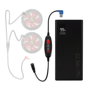 󒲍ƕ 10000mAh 12V oCobe[ USBϊP[u@DCϊP[u Zbg 󒲃t@ 12Vt@Ή PD QC Type C ݊ USB t@obe[@3iKʒ }[d@e