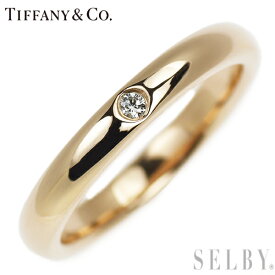【中古】 ティファニー K18PG ダイヤモンド リング バンド SELBY 送料サービス Tiffany