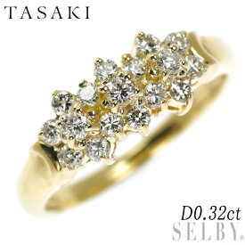 【中古】 田崎真珠 K18YG ダイヤモンド リング D0.32ct SELBY 送料サービス TASAKI