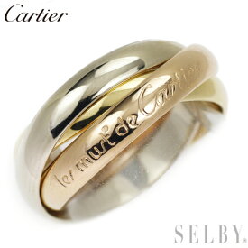 【中古】 カルティエ K18YG/WG/PG リング トリニティ 53号 SELBY 送料サービス Cartier