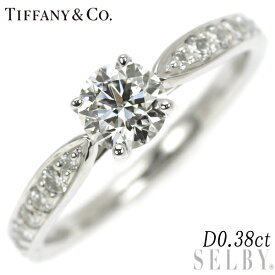 【中古】 ティファニー Pt950 ダイヤモンド リング 0.38ct ハーモニーハーフサークル SELBY 送料サービス Tiffany