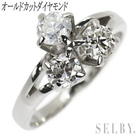【中古】 Pt850 オールドカット ダイヤモンド リング SELBY 送料サービス
