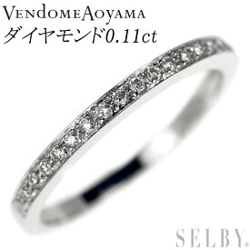 【中古】 ヴァンドーム青山 K18WG ダイヤモンド リング 0.11ct ハーフエタニティ SELBY 送料サービス Vendome