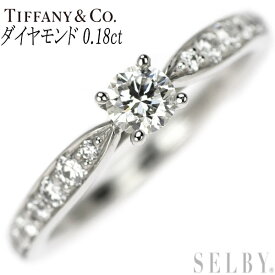 【中古】 ティファニー Pt950 ダイヤモンド リング 0.18ct ハーモニー ハーフサークル SELBY 送料サービス Tiffany