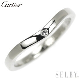 【中古】 カルティエ Pt950 ダイヤモンド リング バレリーナ 47号 SELBY 送料サービス Cartier