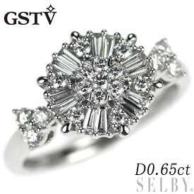 GSTV Pt950 ダイヤモンド リング 0.65ct
