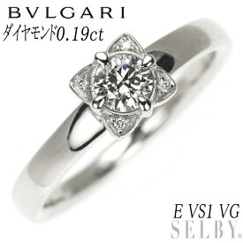 【中古】 ブルガリ Pt950 ダイヤモンド リング 0.19ct E VS1 VG デディカータ・ア・ヴェネチア ジュデッカ SELBY 送料サービス BVLGARI