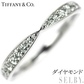 【中古】 ティファニー Pt950 ダイヤモンド リング ハーモニー ハーフダイヤ SELBY 送料サービス Tiffany