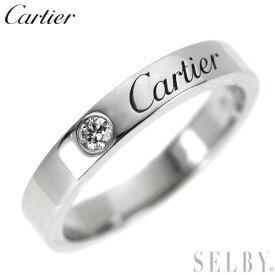 【中古】 カルティエ Pt950 ダイヤモンド リング エングレーブド 46号 SELBY 送料サービス Cartier
