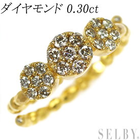 【中古】 K24 ダイヤモンド リング 0.30ct SELBY 送料サービス