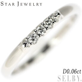 【中古】 スタージュエリー K18WG ダイヤモンド リング 0.06ct SELBY 送料サービス STAR JEWELRY