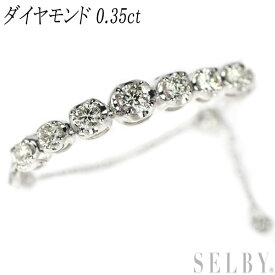 【中古】 K18WG ダイヤモンド リング 0.35ct SELBY 送料サービス