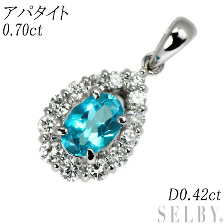 楽天市場】【中古】 Pt900 アパタイト ダイヤモンド ペンダントトップ 