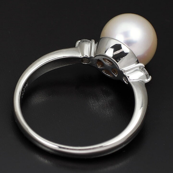 楽天市場】【中古】 Pt900 アコヤ 真珠/パール ダイヤモンド リング 径  