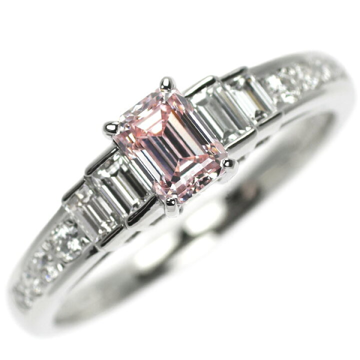 新品 希少 Pt950 天然ピンクダイヤモンド リング 0.063ct FIPP SI2 D0  