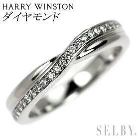 【中古】 ハリーウィンストン Pt950 ダイヤモンド リング ワンロウパヴェ SELBY 送料サービス