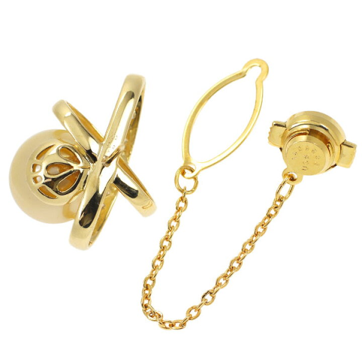 楽天市場】【中古】 K18YG ゴールデン 真珠 ダイヤモンド ピンブローチ  