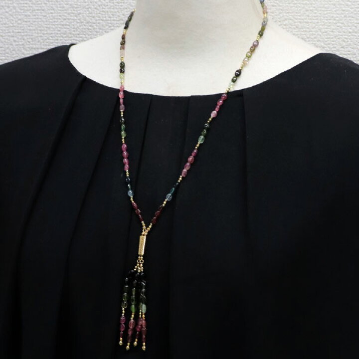 楽天市場】【中古】 K18YG トルマリン ペンダントネックレス 70.00ct Y  