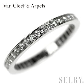 【中古】 ヴァンクリーフ＆アーペル Pt950 ダイヤモンド リング ロマンス 49号 フルエタニティ SELBY 送料サービス