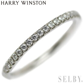 【中古】 ハリーウィンストン Pt950 ダイヤモンド リング マイクロパヴェハーフ SELBY 送料サービス