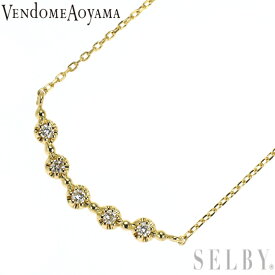 【中古】 ヴァンドーム青山 K18YG ダイヤモンド ペンダントネックレス SELBY 送料サービス Vendome