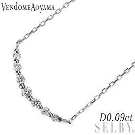 【中古】 ヴァンドーム青山 Pt900/ Pt850 ダイヤモンド ペンダントネックレス 0.09ct リュール SELBY 送料サービス Vendome